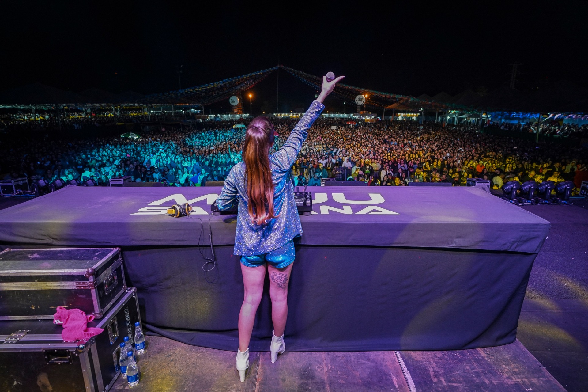 Show com artista no palco